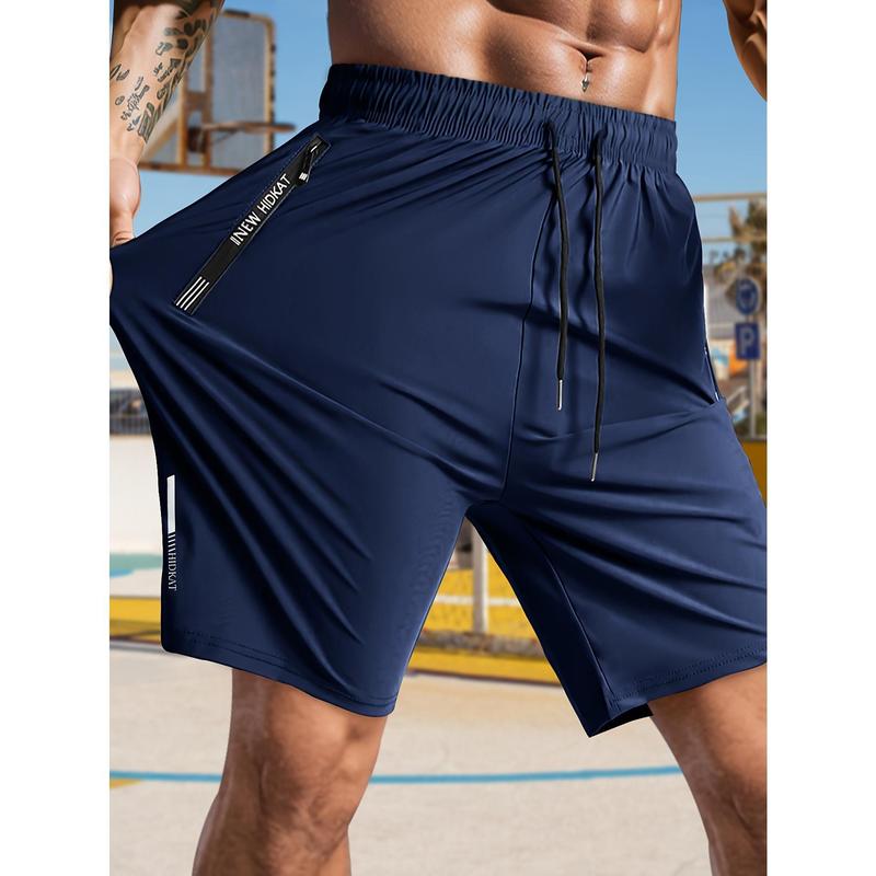 Men's Universal Male High-Stretch Nylon-Cotton Blend Active Joggers - Adjustable Drawstring Waist, Secure Zip Pockets, Quick Dry, Ultra-Soft Breathable Lightweight Fabric, Non-Restrictive Fit, Machine Washable for Fitness, Gym (Slogan-Ready Design)