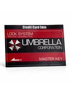 Umbrella Corp Credit Card Skin – 3 Pack Vinyl Sticker Covers – Horror Game Inspired Card Wrap – Waterproof, Durable, Fits Most Debit & Credit Cards