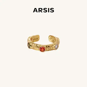 Innocence Age Gemstone Chunky Open Ring[ARSIS JEWELRY]