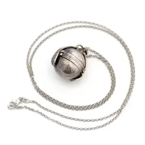 Silver Snitch Six Panel Sterling Locket Necklace