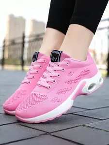 Women's Comfortable Breathable Sport Shoes, Lightweight Air Cushion Casual Shoes, Large Size Walking Shoes, Mom Shoes