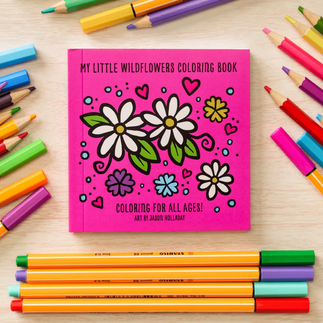My Little Wildflowers Coloring Book (Volume 1) - Art for Kids, Bold & Easy Coloring, Mini Soothing Activity Book for Kids, Coloring Books