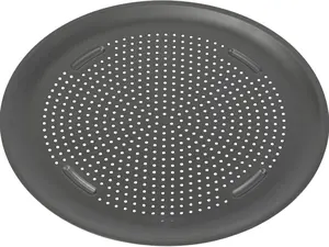 Nonstick 16” Pizza Pan - Pizza Tray for Oven, Perforated Round Pizza Pan, Carbon Steel Baking Pan, Homemade, Frozen and Leftover Slices