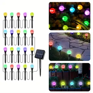 20/40 Solar LED Ground Insert Bubble Ball Lights in Various Colors for Wedding Parties Proposal Camping Decorations Outdoor Festival Atmosphere Light Strings