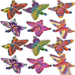 Foam Butterfly Gliders for Kids, Set of 12, Kids’ Flying Toys in Assorted Designs, Outdoor Toys for Boys and Girls, Princess Party Favors, Goody Bag Fillers, Classroom Teacher Rewards