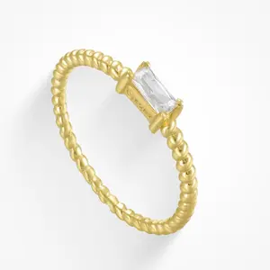 EVRY JEWELS Gold or Silver Plated Women's Pinky Ring Collection