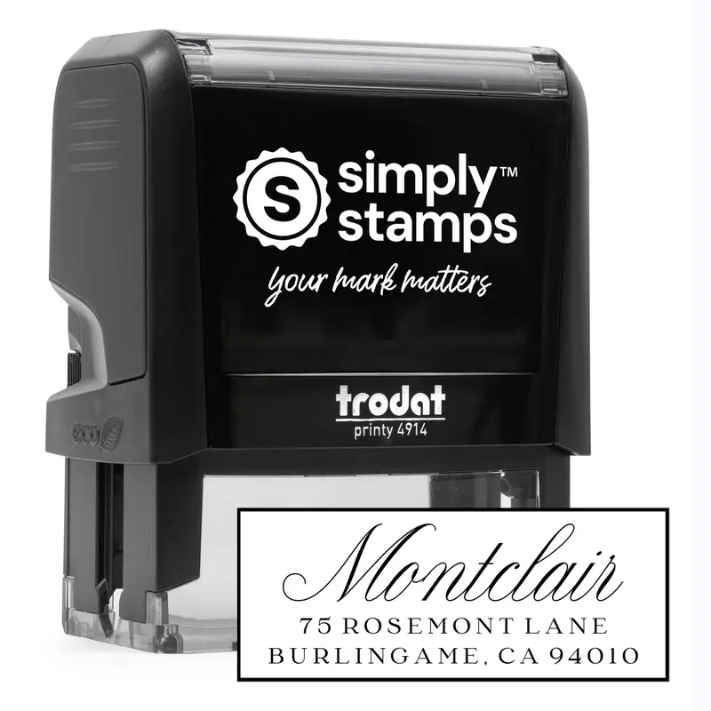 Custom Address Stamp | Personalized Return Trodat Brand Stamp | Multiple Designs | Self-Inking | Perfect for Wedding Invitations and Holiday Cards