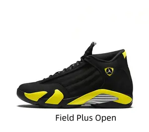 Sleek Black & Yellow High-Tops with Sporty Silhouette