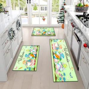 1/2/3PCS Welcome To The Easter Egg Floor Mat  Welcome Mat, Soft And Non-Slip, Suitable For Garden Entrance Scenarios