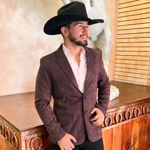 LAM510 Lamsini Brown Vest Long Sleeve for Men Formal Wear Original Design