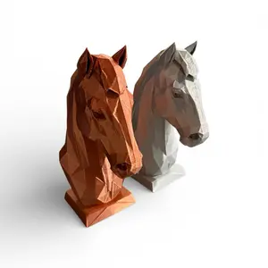 Horse Head Sculpture Modern Equestrian Art 3D Printed Decor for Home Office Stable Farmhouse Style Interiors Unique Gift for Horse Lovers