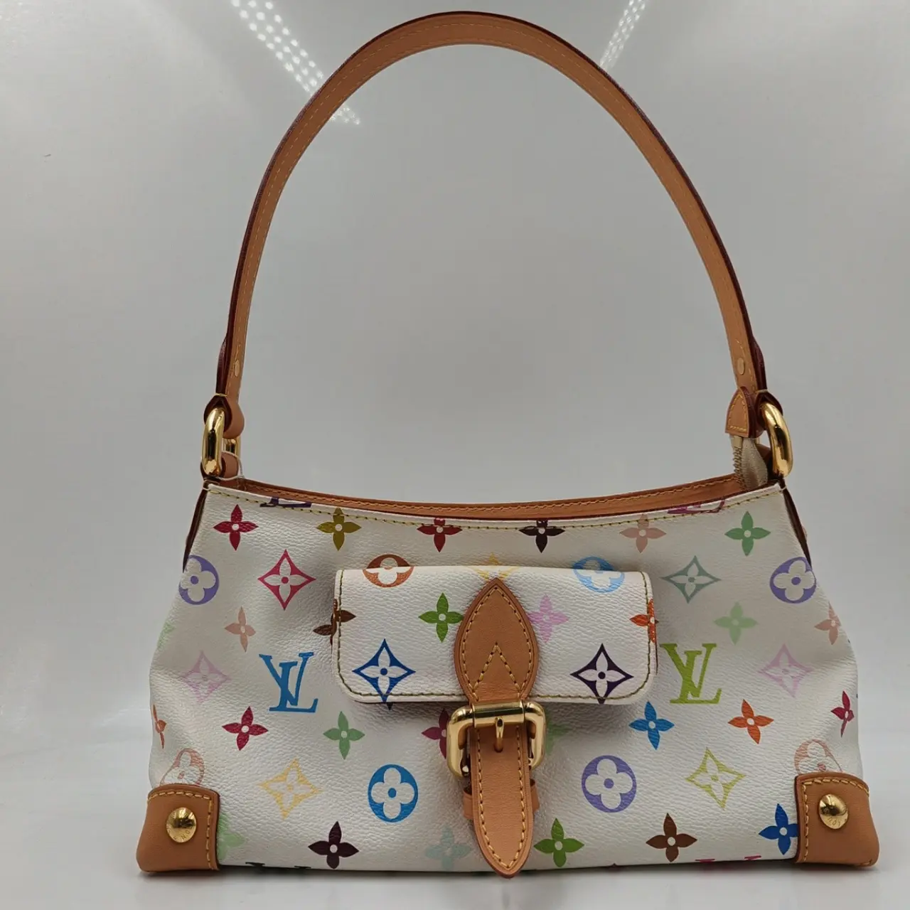 Pre-owned Louis Vuitton leather Shoulder Bags Monogram Multicolor Eliza Shoulder Bag （BF 12）XP02145