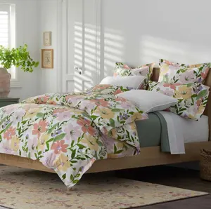 Whimsy Garden Classic Cool Cotton Percale Bed Sheet Set - FULL SIZE