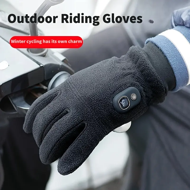 Rechargeable Heated Gloves - Adjustable Temperature, Touchscreen Compatible for Skiing, Running, Cycling and Working