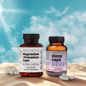 Santa Cruz Paleo Sleep Bundle | Sleep Caps (30 count) and Magnesium + Potassium Caps (60 count) | Melatonin-Free Nighttime Relaxation, Brain Muscle Bone Energy Mood Sleep Health, Paleo & Keto Friendly, Sugar & Gluten Free