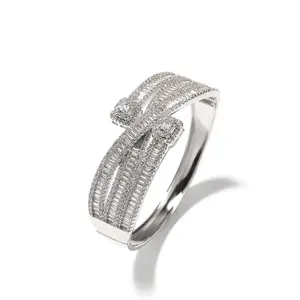Thick Square Baguette Bangle