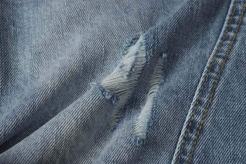 Noctra Distressed Washed Short Denim Culottes