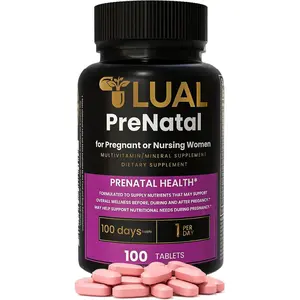 LUAL Prenatal Vitamins for Women – Prenatal Multivitamin with Folic Acid, Iron & Essential Nutrients – One Daily Pregnancy Wellness Support – 100 Tablets