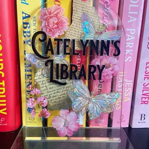 Custom Spring Floral Butterfly Themed Bookshelf Sign Decor