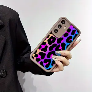 Phone Case - Gradient Purple-Blue Leopard Print Brown High Bamboo Anti-Fall Shock-Absorbing Protective Phone Case for Samsung S26,S26PLUS,S26ULTRA,S25,S25PLUS,S25ULTRA,S24,S24FE,S24PLUS,S24ULTRA,A54,A53,A52,A36,A35,A34,A33,A17,A16,A15,NOTE20,NOTE20ULTRA,S