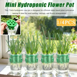 Mini Plastic Hydroponic Plant Pots, 1/4pcs Water Cultivation Containers for Plants, Suitable for Window Sill Gardens