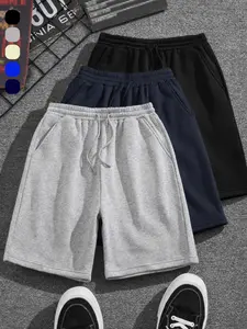 Multi-pack summer men’s drawstring elastic-waist casual athletic shorts