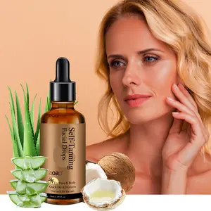 AOAO Self Tanning Facial Drops (2 Pack) - Customizable Face & Body Bronzer for a Natural Glow