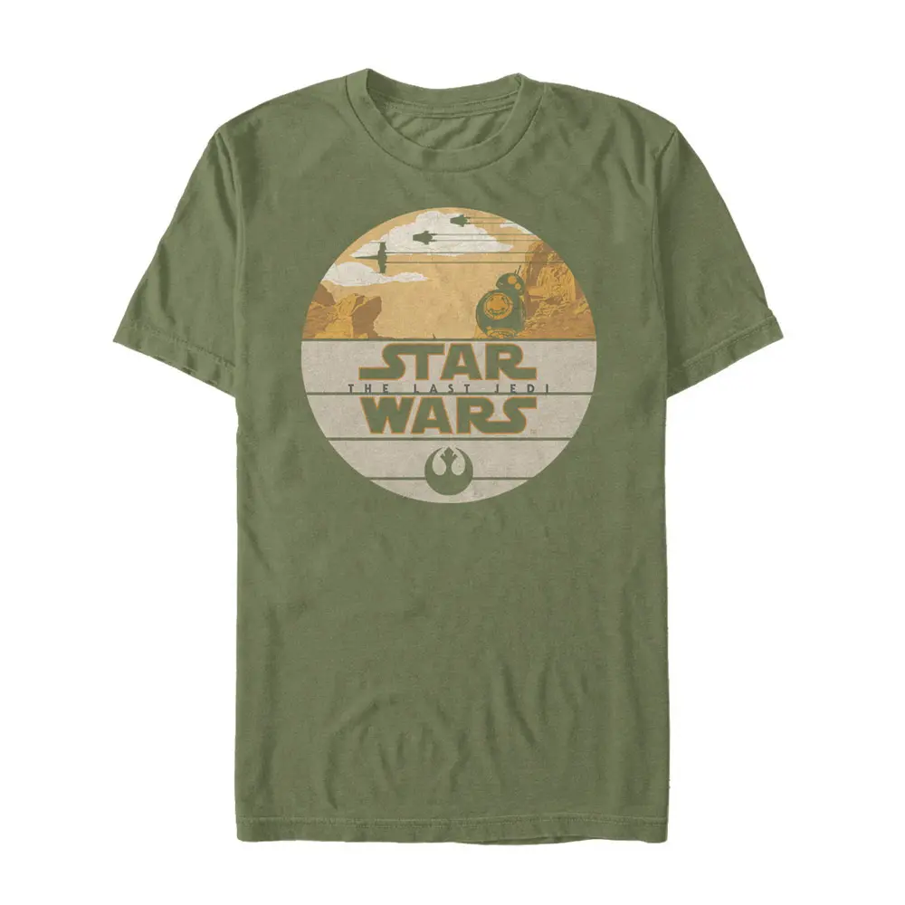 Men's Stylish Casual Fashion Short-Sleeve Star Wars The Last Jedi BB-8 Profile T-Shirt, Menswear Top, Shortsleeve, Tee