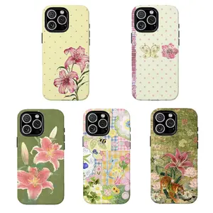Garden Collage Journal	Coquette Floral Phone Case,Compatible for iPhone 16 15 14 13 12 11 17Pro Max,for Samsung S25 S24 S23 S22 Ultra,Durable Dual-Layer design phone cover,Perfect Gift for Her