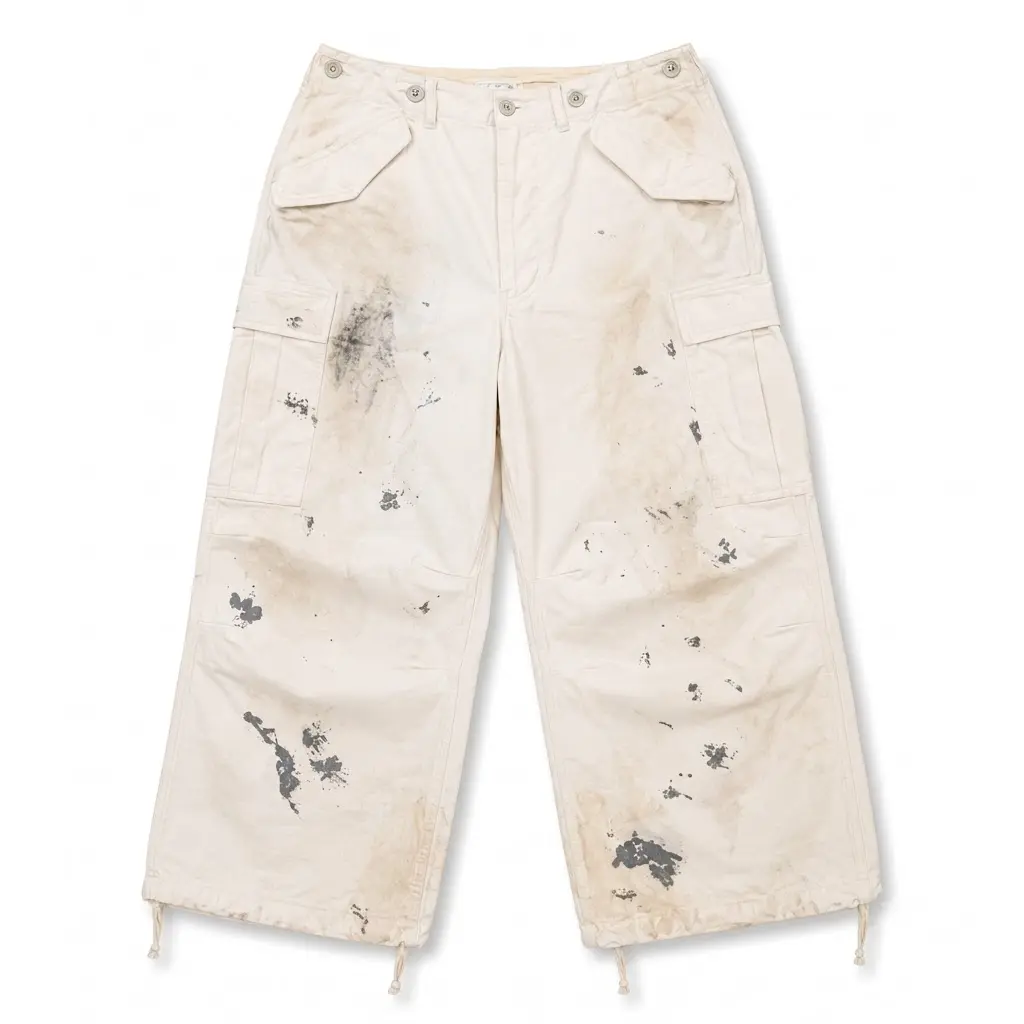 HIDDEN NY CARGO PANTS - WHITE PAINT SPLATTER SIZE XL