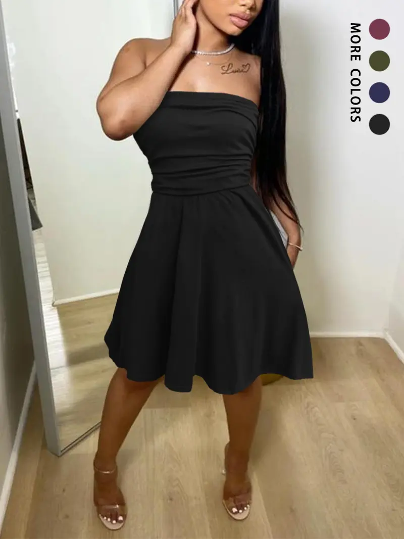 black bodycon strapless dress - TikTok Shop