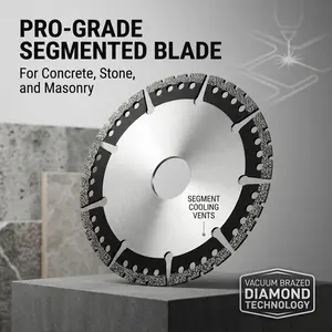 4.5-inch (115 mm) 3-piece diamond multifunctional saw blades, angle grinder cutting saw blades for power tools suitable for marble, quartz, stone, ceramic tiles, metal, and plastic