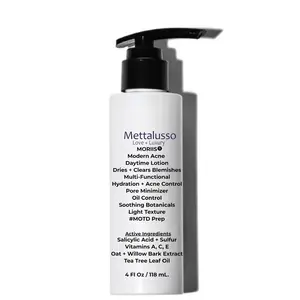 Mettalusso MORIIS Modern Salicylic Acid Acne Treatment Lotion - Vegan, Antioxidant, Hydrating, Tea Tree, Vitamins, Oat, Oil-Infused Pore-Clearing Skincare Moisturizer