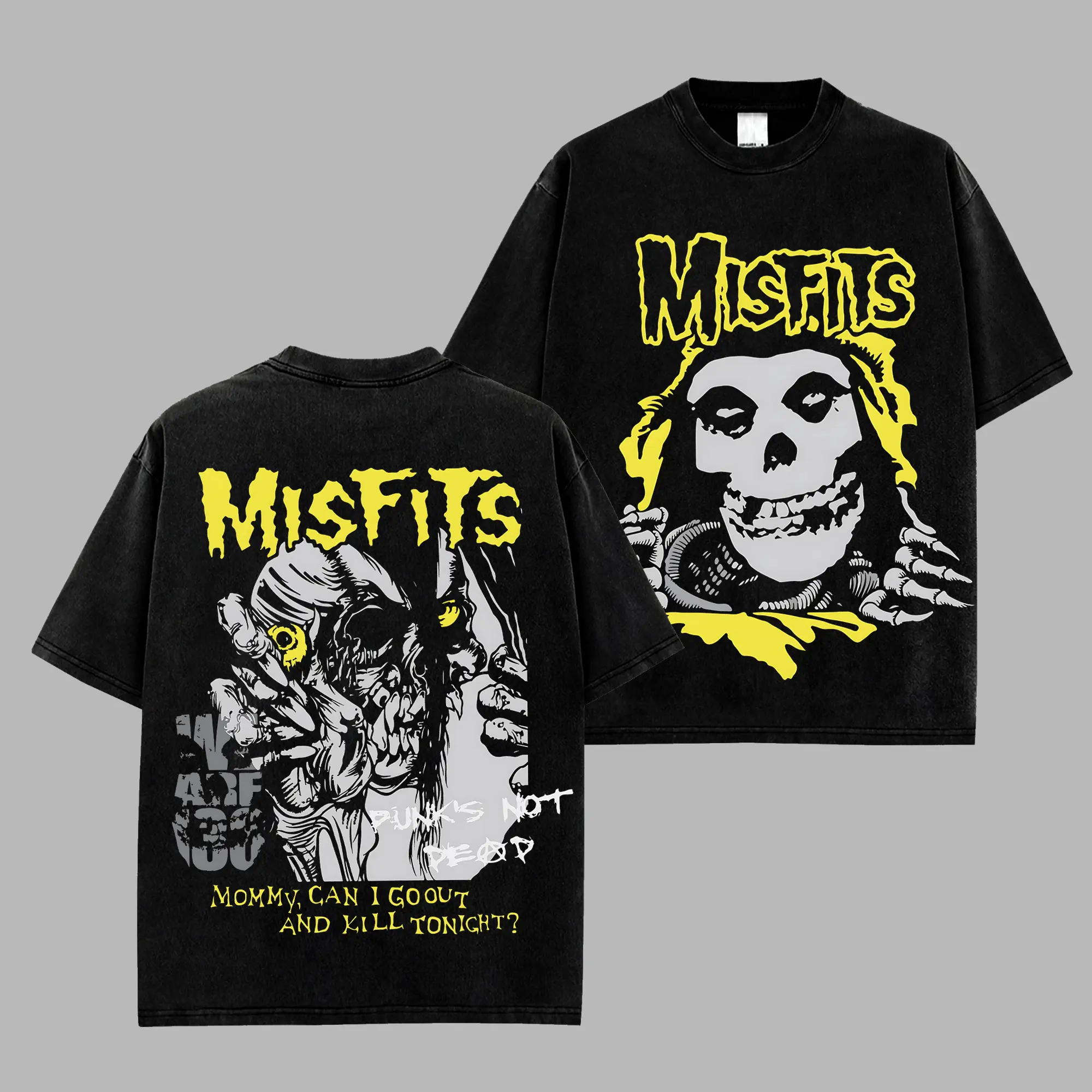 [$$$MANLIFE] Misfits Band - Mommy, Can I Go Out And Kill Tonight Retro Unisex 100% Cotton T-Shirt, Retro Y2K punk rock Streetwear Top Classic Hoodie Tshirt, Alternative Streetwear Essential for Rock Lovers