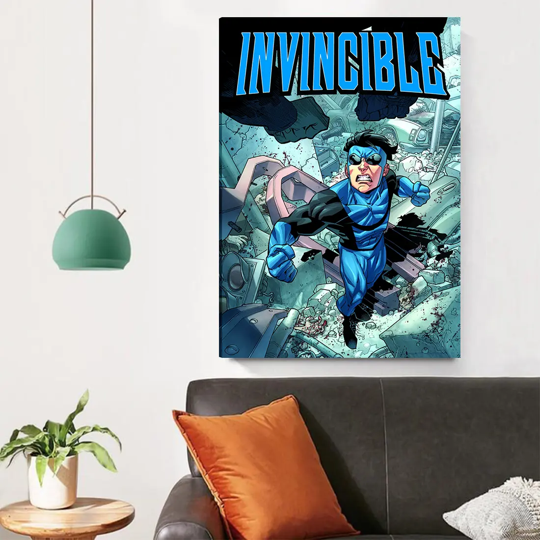 Invincible Mark Grayson Blue Poster, High-Quality High-DPI Unframed ...