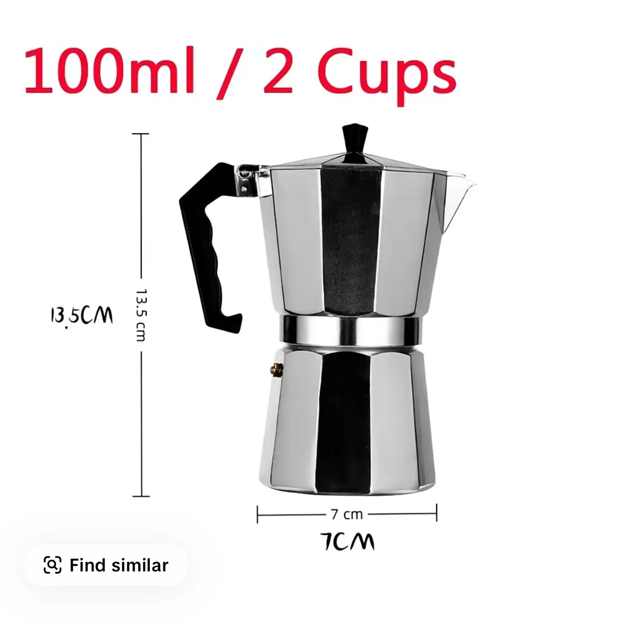 Italian Espresso Maker 2 Cup Stove Coffee Percolator Moka Pot - TikTok Shop