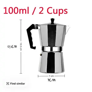 Italian Espresso Maker 2 Cup Stove Coffee Percolator Moka Pot