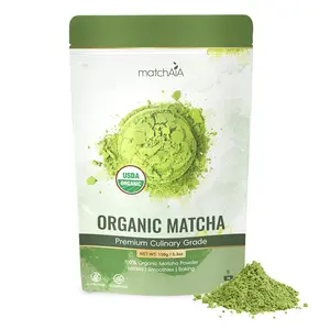 Premium Culinary Grade, 100% Pure Green Tea Powder, Perfect for Lattes, Smoothies, Desserts and Baking (60g / 2.1oz Pouch)