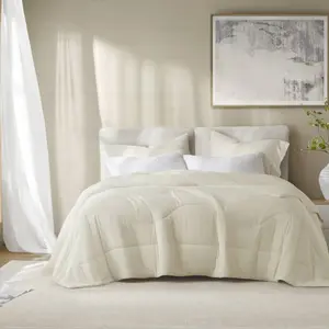 Harbor House HHD10-1929 Reversible Tencel Comforter Blanket, Ivory - Full & Queen Size