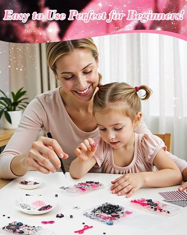 Junk case charms,junk case Kit for Customizing Diy Cases,With Cute Bow,Flatback Pearls,Letter Beads, Aesthetic Big Decor for Personalization