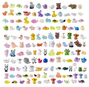 140 Pack Mini Animals Tiny Duck，Cow，Bee Figurines Bulk for Miniature Dollhouse Decor Accessories Garden Aquarium Potted Ornament Party DIY Charms Office Classroom Activity to Hide
