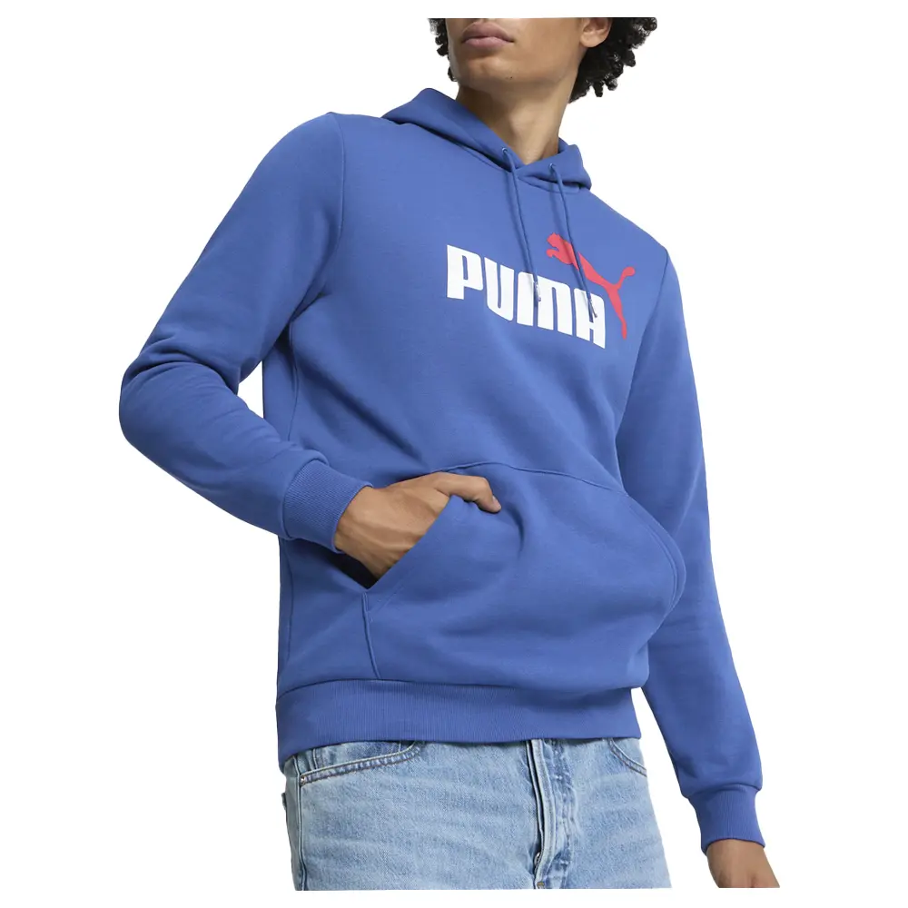 PUMA Mens Essentials 2 Col Logo Hoodie Casual Outerwear Casual - Blue