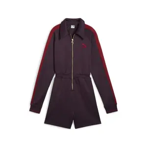 PUMA Womens T7 Play Paris Romper Casual - Purple