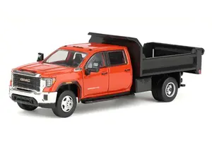Karson Diecast Co. 2022 GMC Sierra 3500HD w/ Dump Bed Cardinal Red 1:64 Scale Model 51563B Officially Licensed Greenlight Collectibles