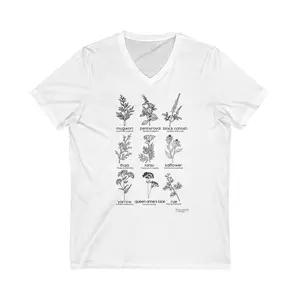 Herbs for Reproductive Freedom Unisex Jersey Short Sleeve V-Neck Tee