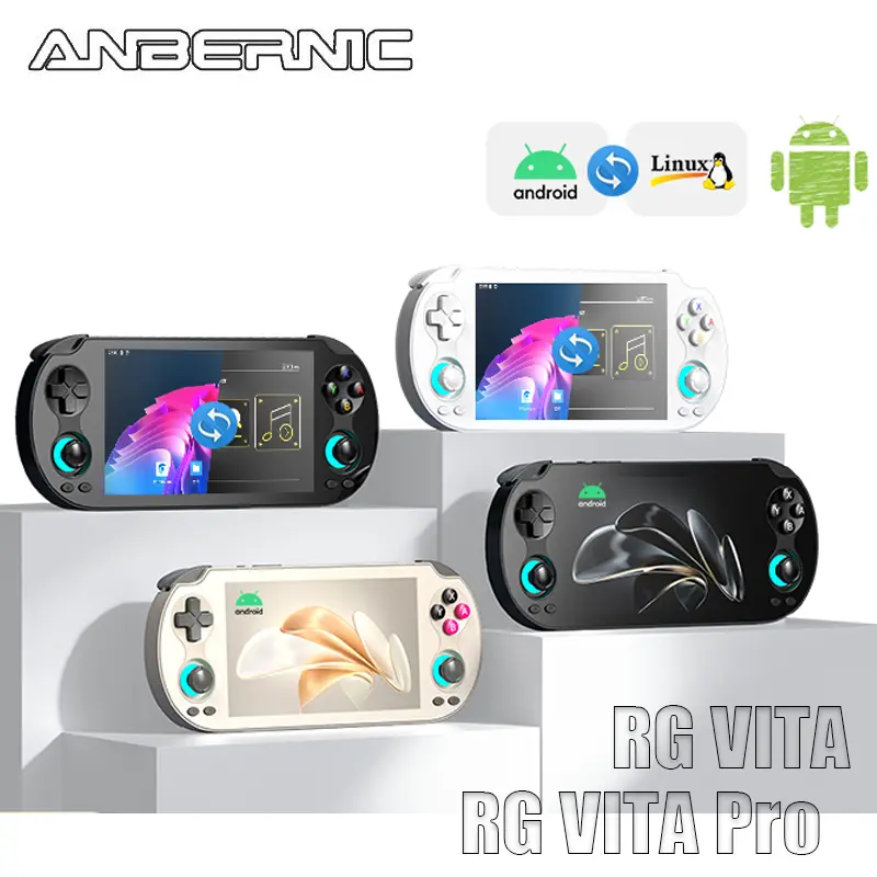 ANBERNIC RG VITA / RG VITA Pro Handheld Game Console 5000mAh Android Video Gaming Player Supports Bluetooth Gift #SummerVibes