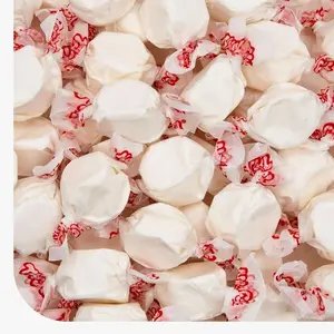 Salt Water Taffy Candy - 1 Pound Bag - Chewy Candy - Old Fashioned Vanilla Taffy Individually Wrapped - Soft and Creamy Treat for Buffets, Party Favors, Office Bowls