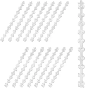 TREE- Wrap - Tree & Post Light Wrapping Tool for String Lights - Uniform Spacing, Staple-Free Install (White, 15-Pack)