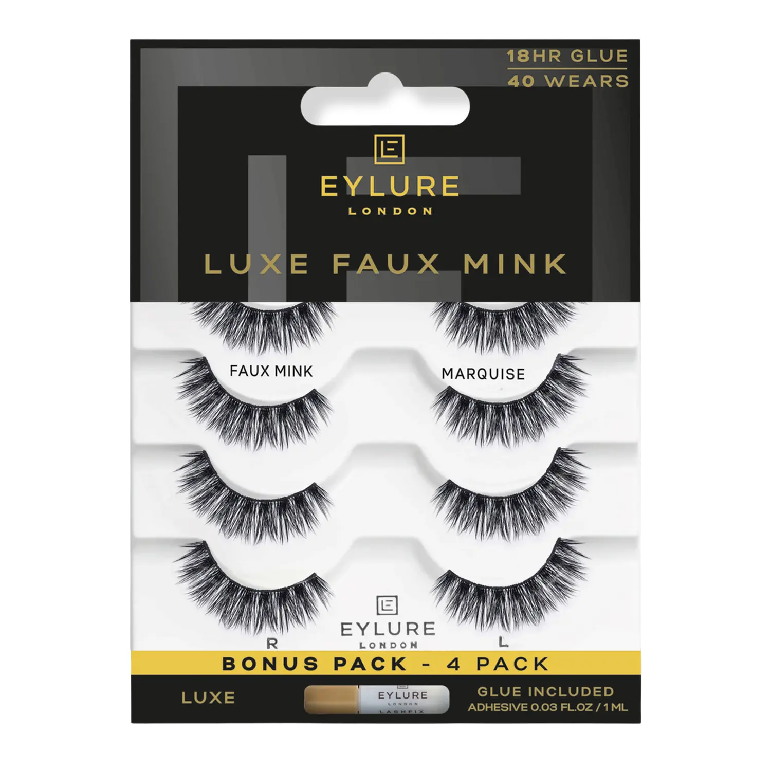Eylure London Luxe Faux Mink Marquise 4 Pairs