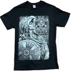 Aztec Warrior T Shirt Cotton Menswear Streetwear Tshirt